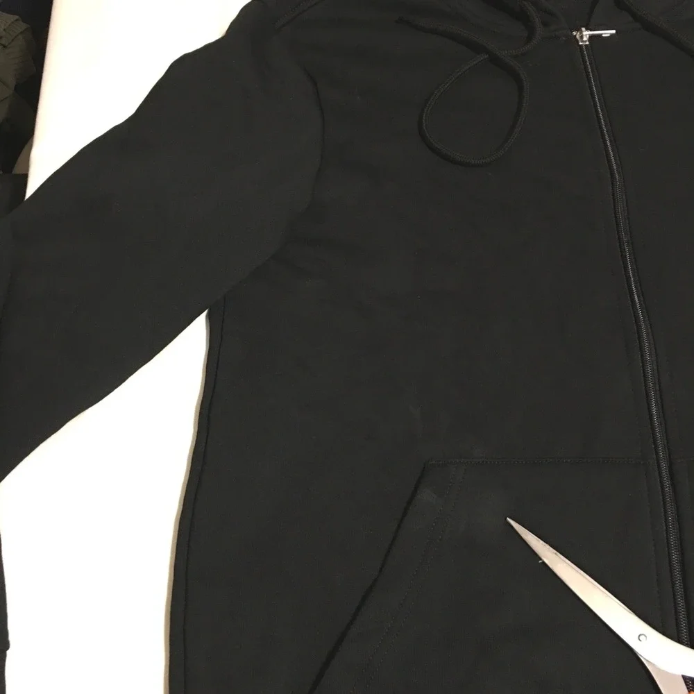 True Religion Full Zip Hoodie Mens Large Black Buddha Logo Graphic